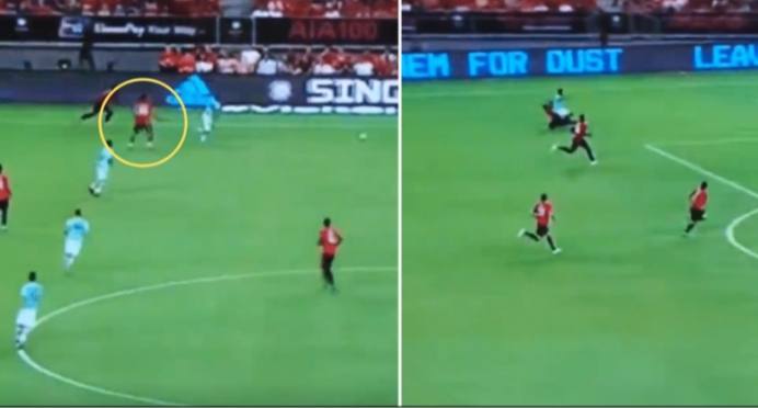 Wan-Bissaka Produces great Recovery Tackle During game  Man United Vs. Inter Milan